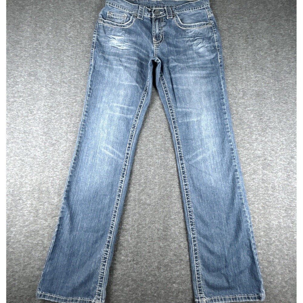 TK Axel Jeans Men's 32x34 Treadwell Relaxed Straight Embroidered Pocket Whisker